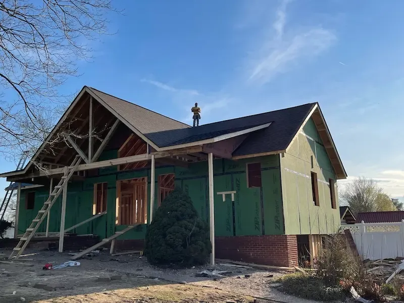 J & V Construction framing project